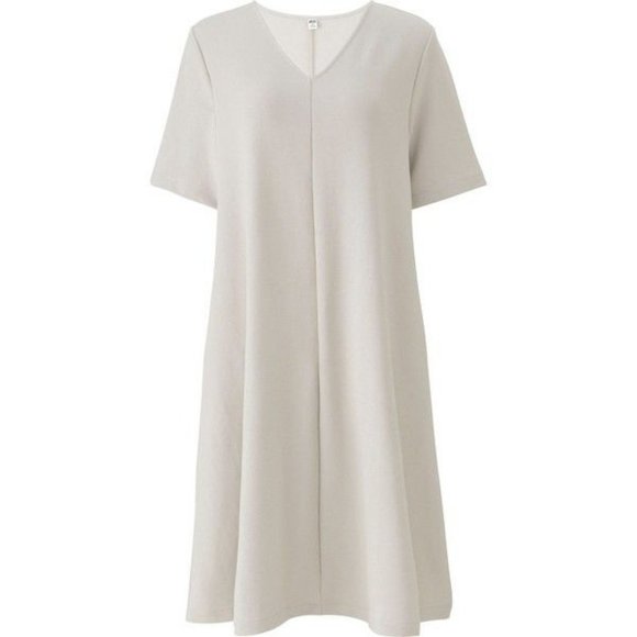 UNIQLO Women's Milano Ribbed V-Neck Dress - Picture 1 of 7
